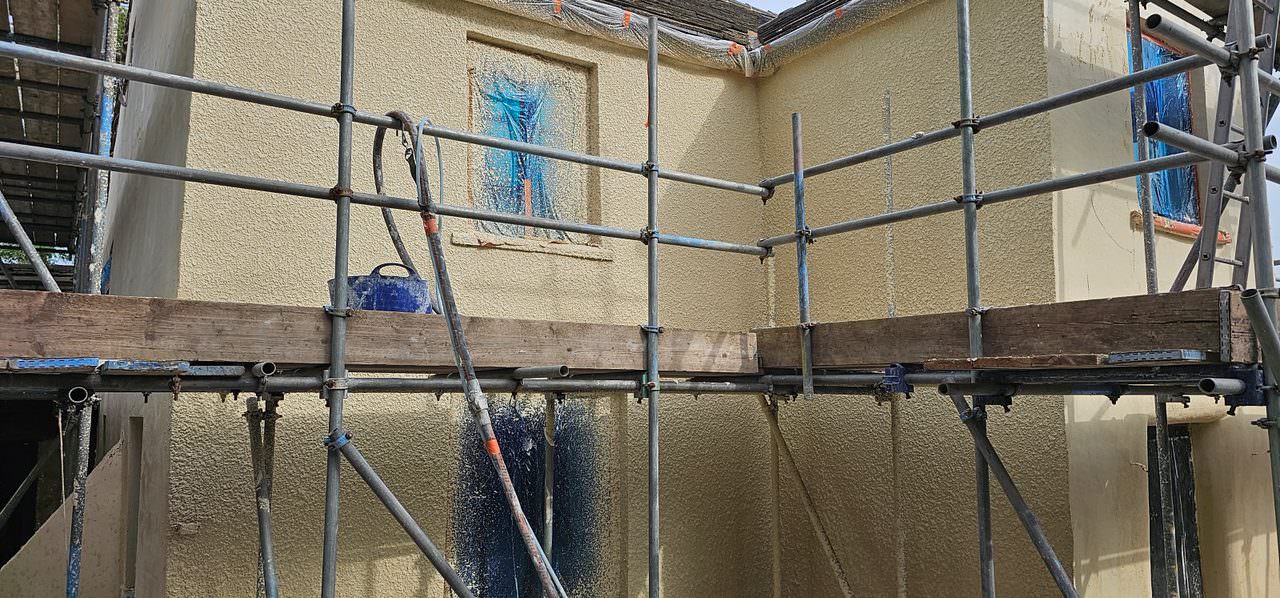 Preston scaffolded render project suitable for lime render advice